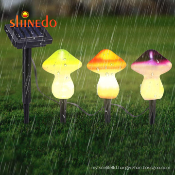 Solar Holiday Garden Decoration IP44 Waterproof Cute Mushroom Bollard Lively Light